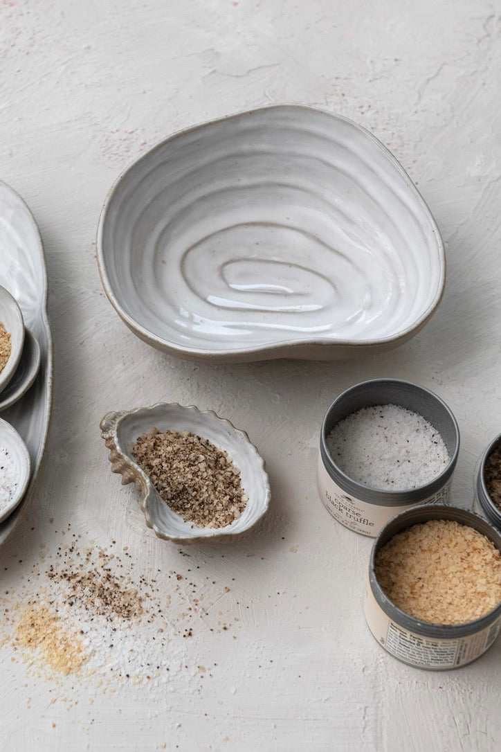 LARGE STONEWARE SHELL BOWL