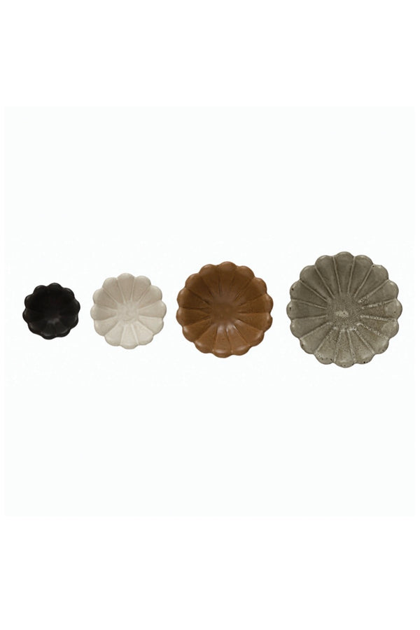 STONEWARE FLOWER BOWLS