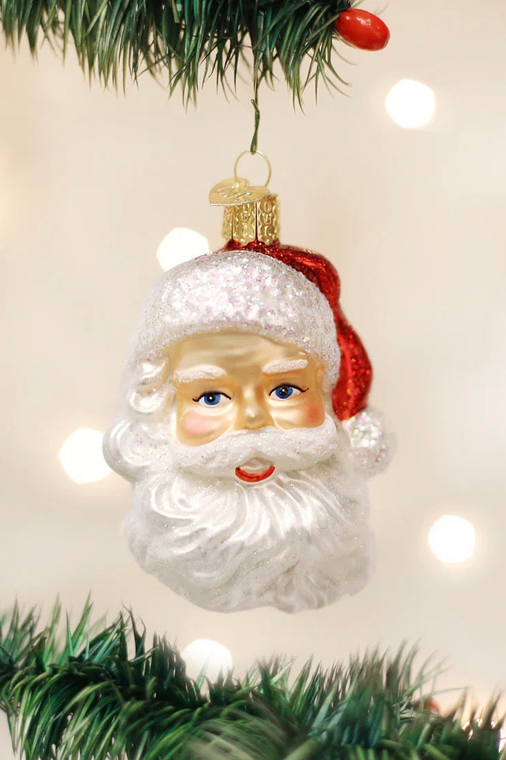 VINTAGE SANTA HEAD ORNAMENT