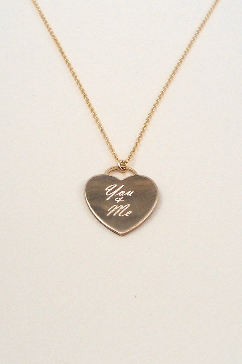 MAY MARTIN - ENGRAVED HEART NECKLACE