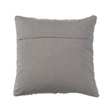 COTTON TUFTED PILLOW W/ CHAMBRAY BACK