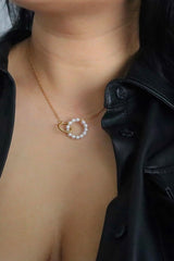 JESSA JEWELRY - PEARL INTERLOCKING NECKLACE