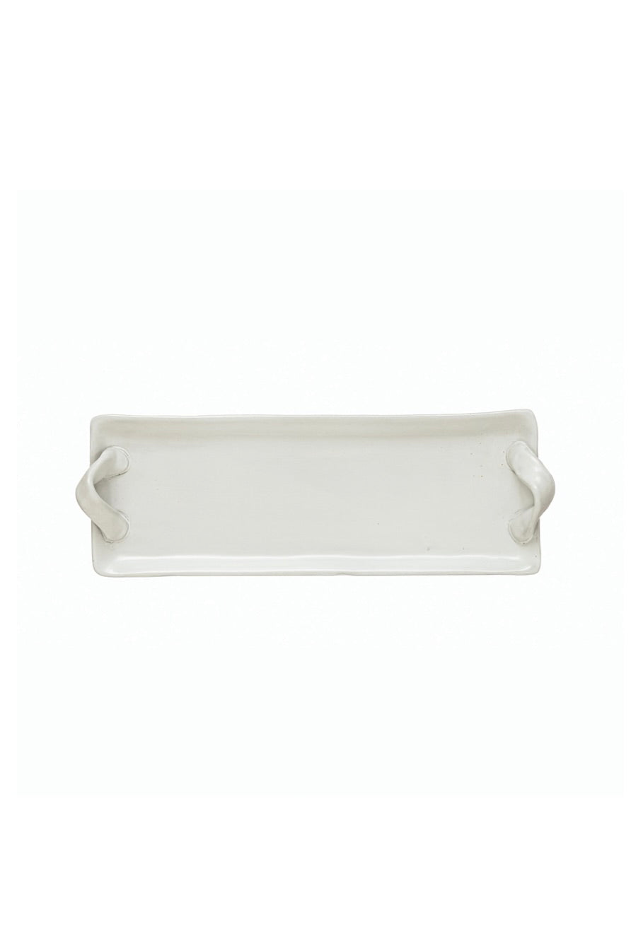 STONEWARE TRAY W/ HANDLES (IN STORE PICK UP ONLY)