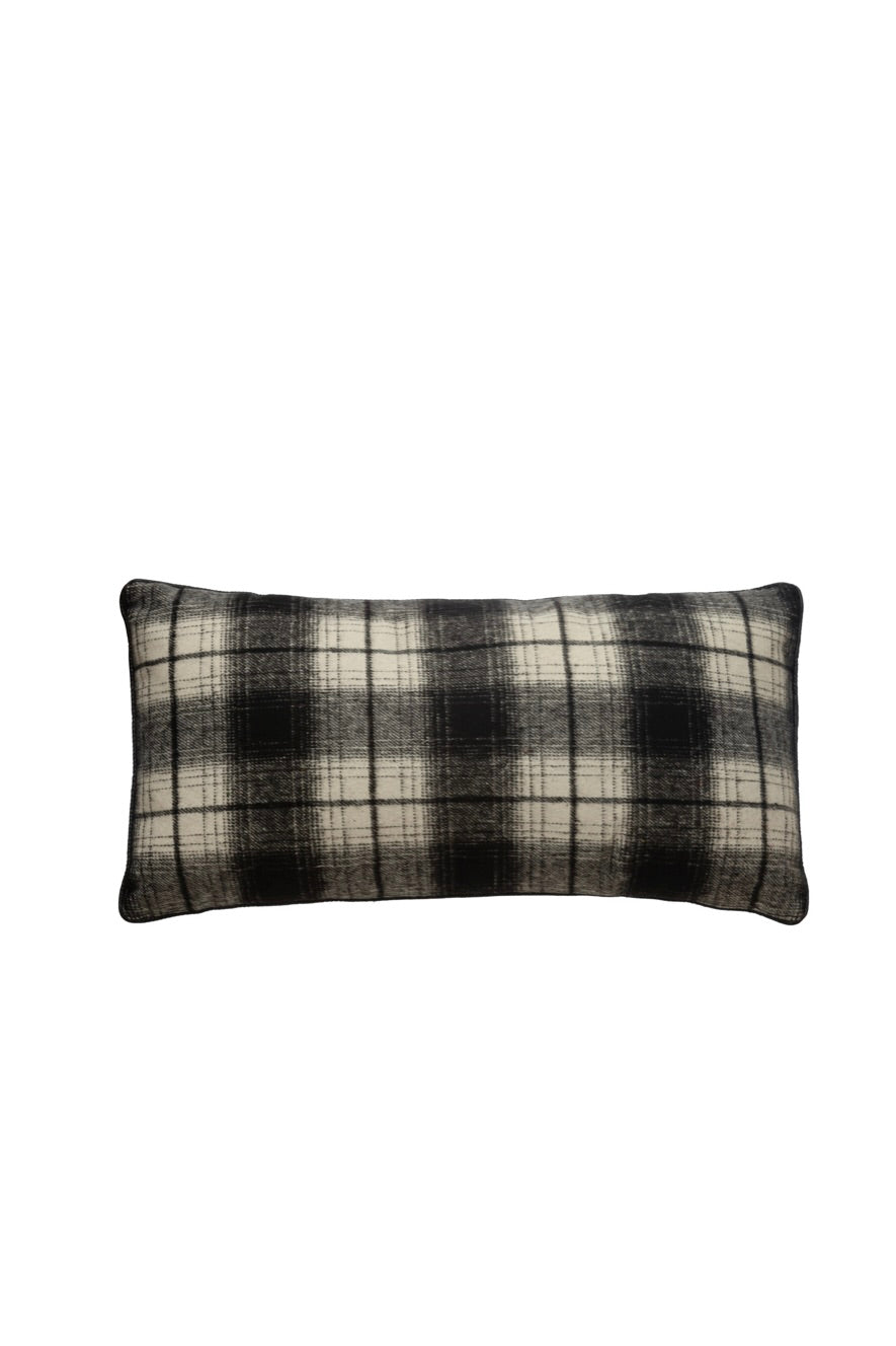 BLACK & WHITE PLAID PILLOW