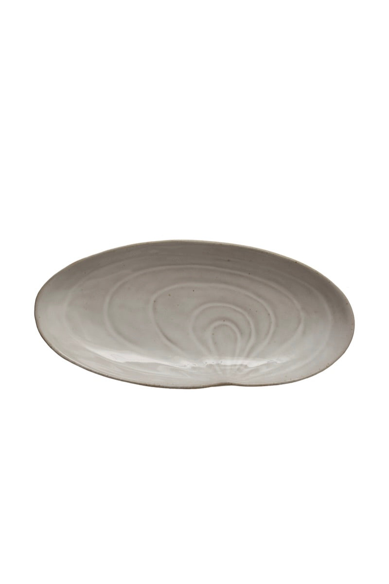 STONEWARE SHELL PLATE