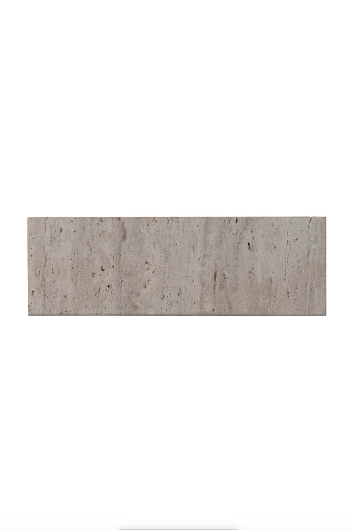 TRAVERTINE FOOTED SERVING BOARD