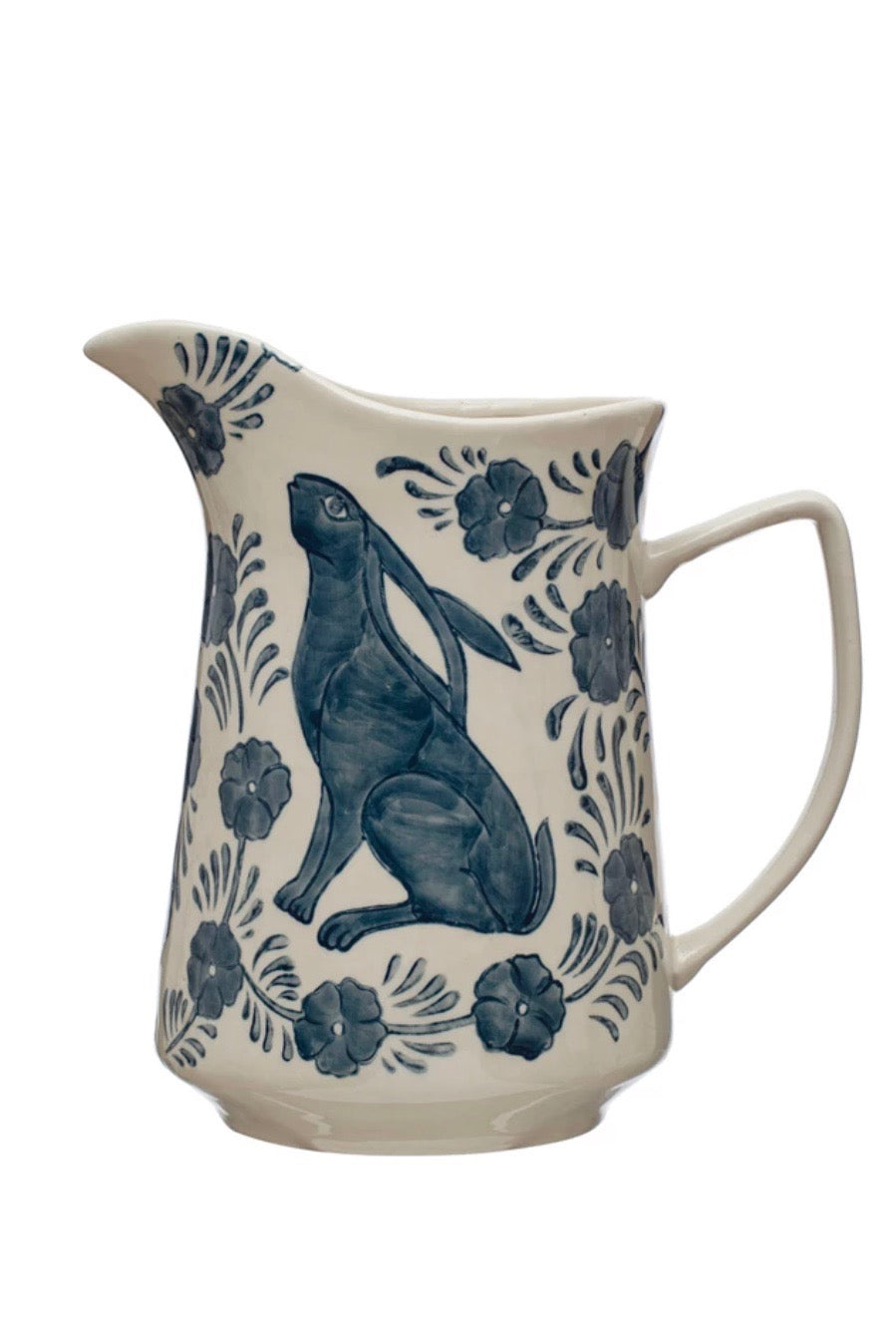 STONEWARE BUNNY PITCHER