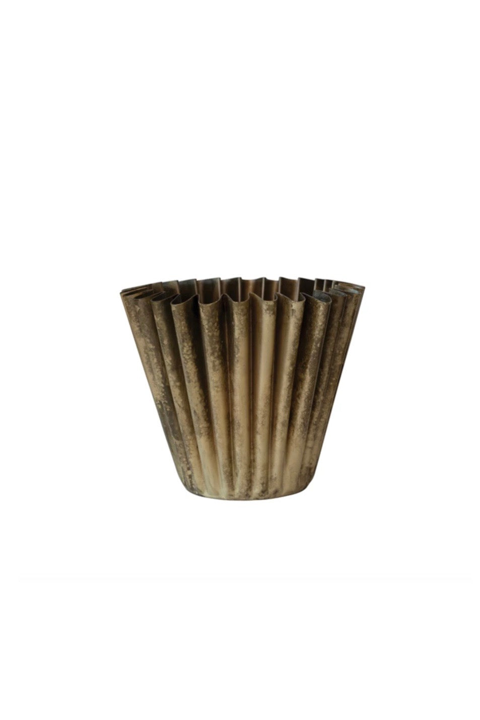 FLUTED METAL PLANTERS