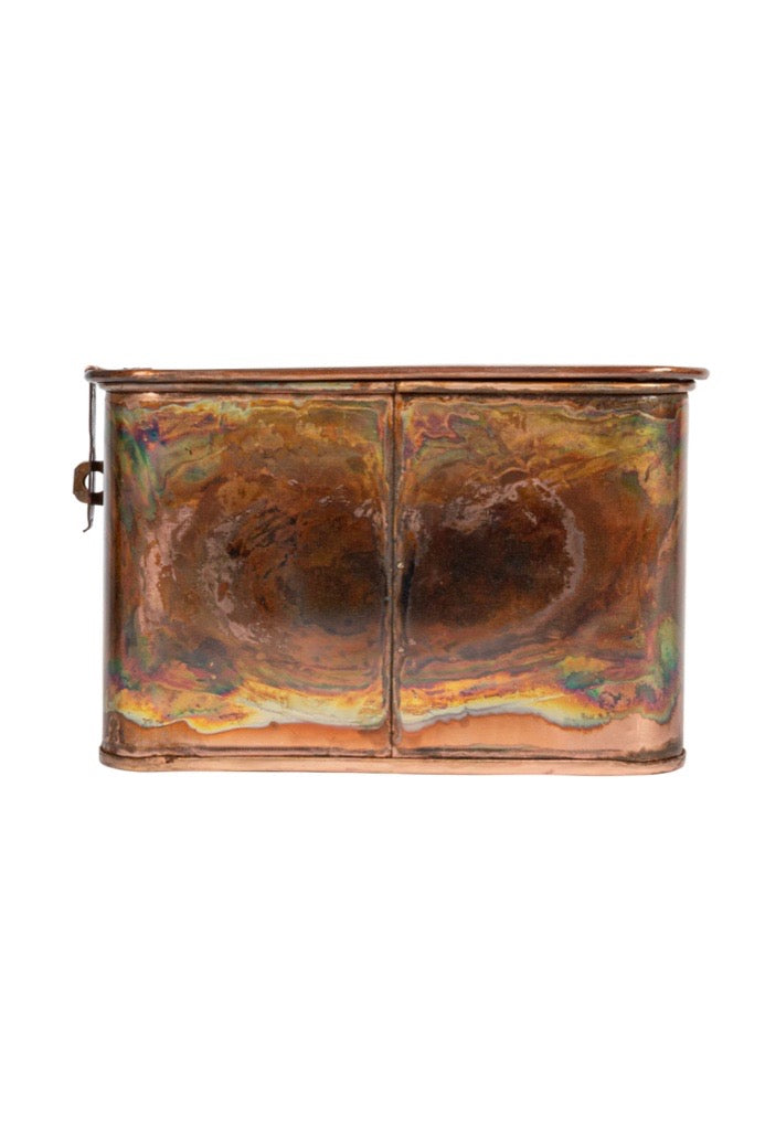 DECORATIVE COPPER FINISH BOXES - SET OF 3