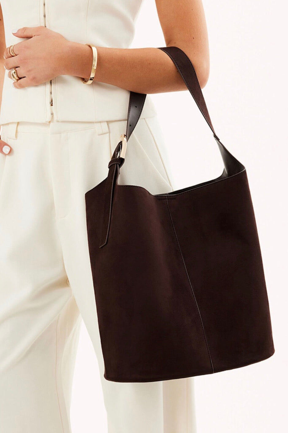 BILLINI - CALI BAG - CHOCOLATE SUEDE