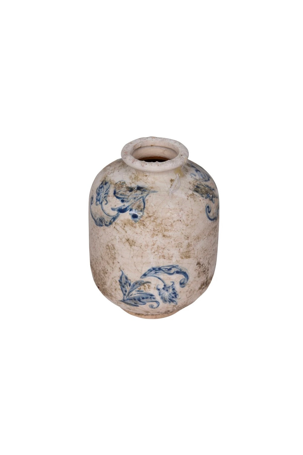 SMALL TERRACOTTA VASE W/PATTERN  - 3 STYLES