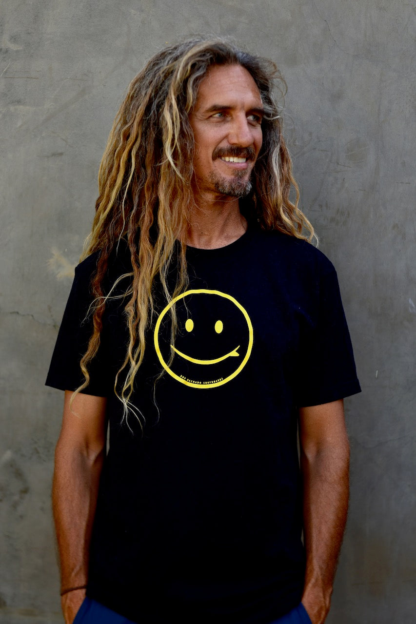 RMS SMILEY TEE 2.0 - BLACK W/YELLOW