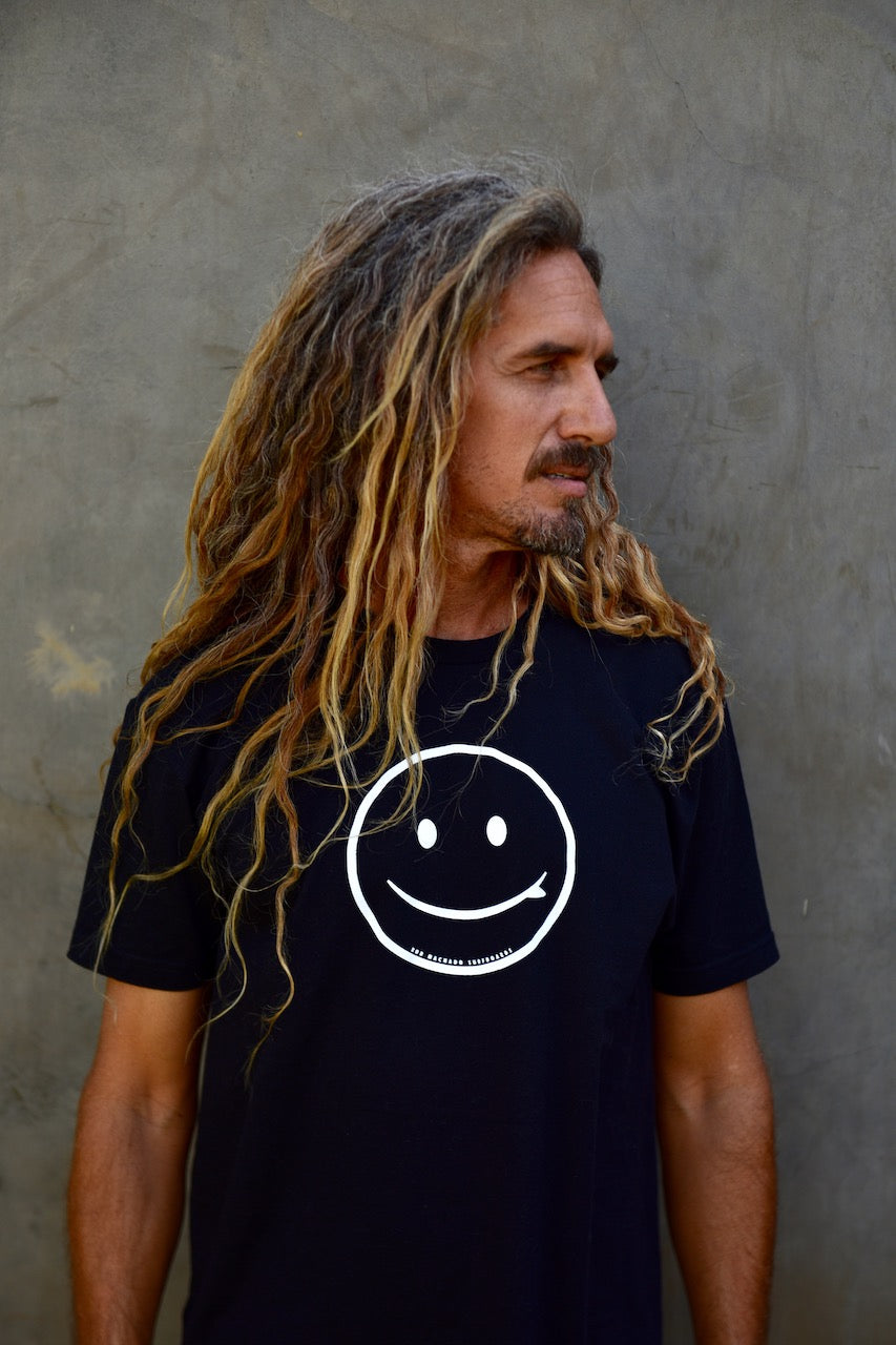 RMS SMILEY TEE 2.0 - BLACK W/WHITE