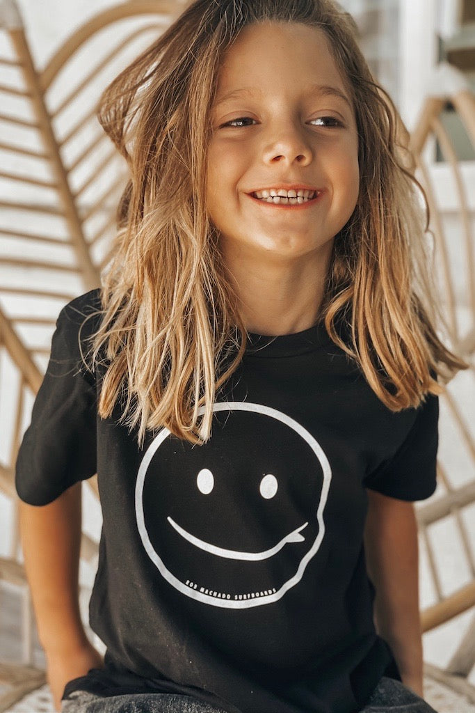 RMS SMILEY TEE - TODDLER/YOUTH - BLACK