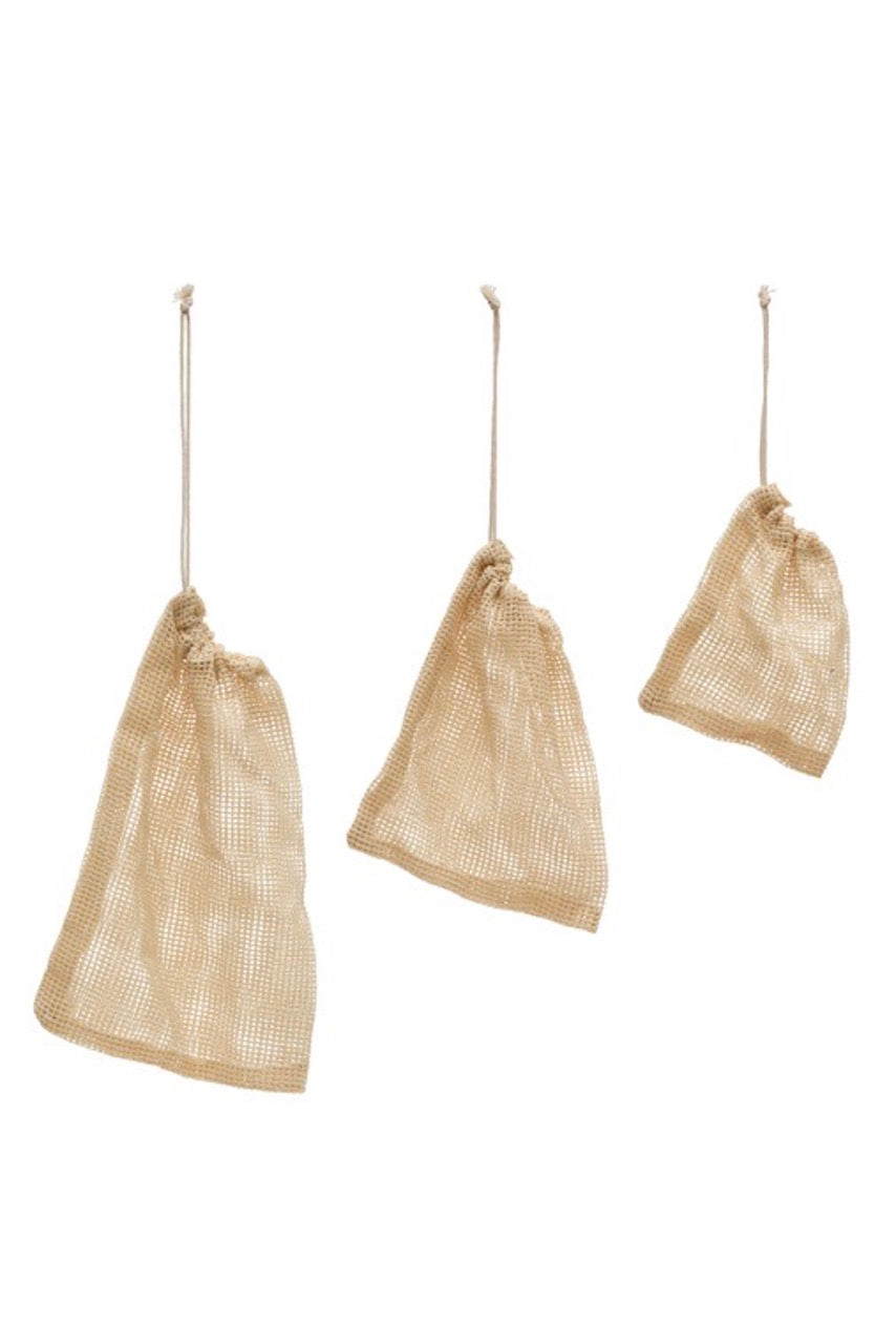 HØM - DRAWSTRING FOOD BAGS - SET OF 3