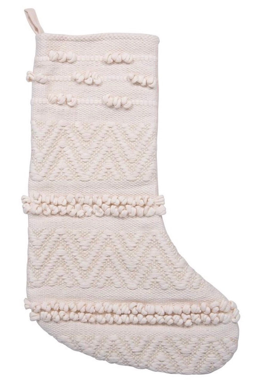 WOVEN CHRISTMAS STOCKING